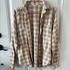 Millibon Lightweight Cream and Blue Shirt Jacket